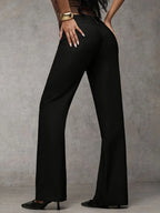 Duna Pantalones modernos de corte amplio en color burdeos, ideales para un look elegante y cómodo.